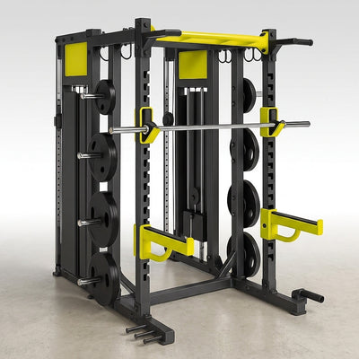 Counterbalanced Smith Machine Engineered for Elite Training, 11-Gauge Steel Frame, Dual Cable Columns, Linear Bearings