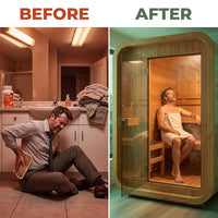 AuroraTherm Cedar Indoor Sauna — Before & After