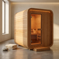 AuroraTherm Cedar Indoor Sauna — Studio Shot