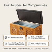 Cold Plunge Tub Designed for Daily Recovery, 304 Stainless Steel Basin, Cedar Cabinet, Touchscreen Controller — Results & Stats