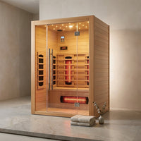 Heliox LuminaWood Infrared Sauna Cabin — Studio Shot