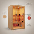 Infrared Sauna Cabin Designed for Home Wellness, FSC-Certified Wood, Multi-Zone Heating, Digital Controls