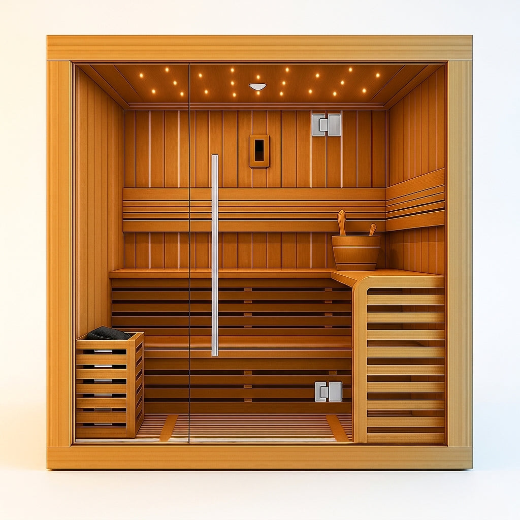 Solstice Elite Horizon Indoor Sauna — Studio Shot