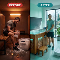 TimberChill Glacier Pro Cedar Cold Plunge — Before & After