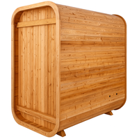Indoor Cedar Sauna Built for Home Wellness, Canadian Red Cedar Construction, Tempered Glass Door, Compact Design