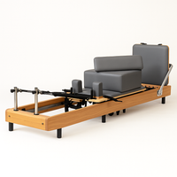 Pilates Reformer Built for Studio Performance, Aircraft-Grade Aluminum, 8-Wheel Carriage, Maple Accents