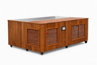 Cold Plunge Tub Designed for Daily Recovery, 304 Stainless Steel Basin, Cedar Cabinet, Touchscreen Controller